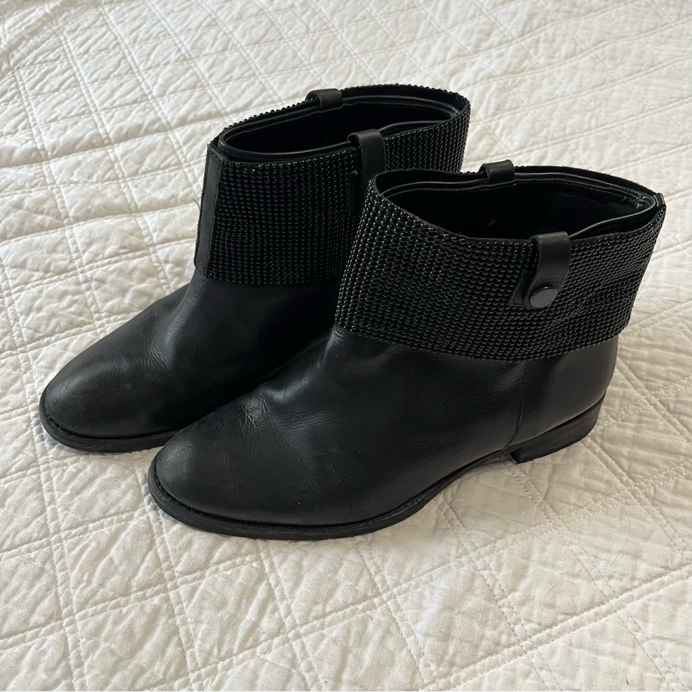 Schutz black convertible leather booties